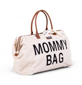 Mommy Bag Sac à langer Look Ecru Rayures Noir/Or 